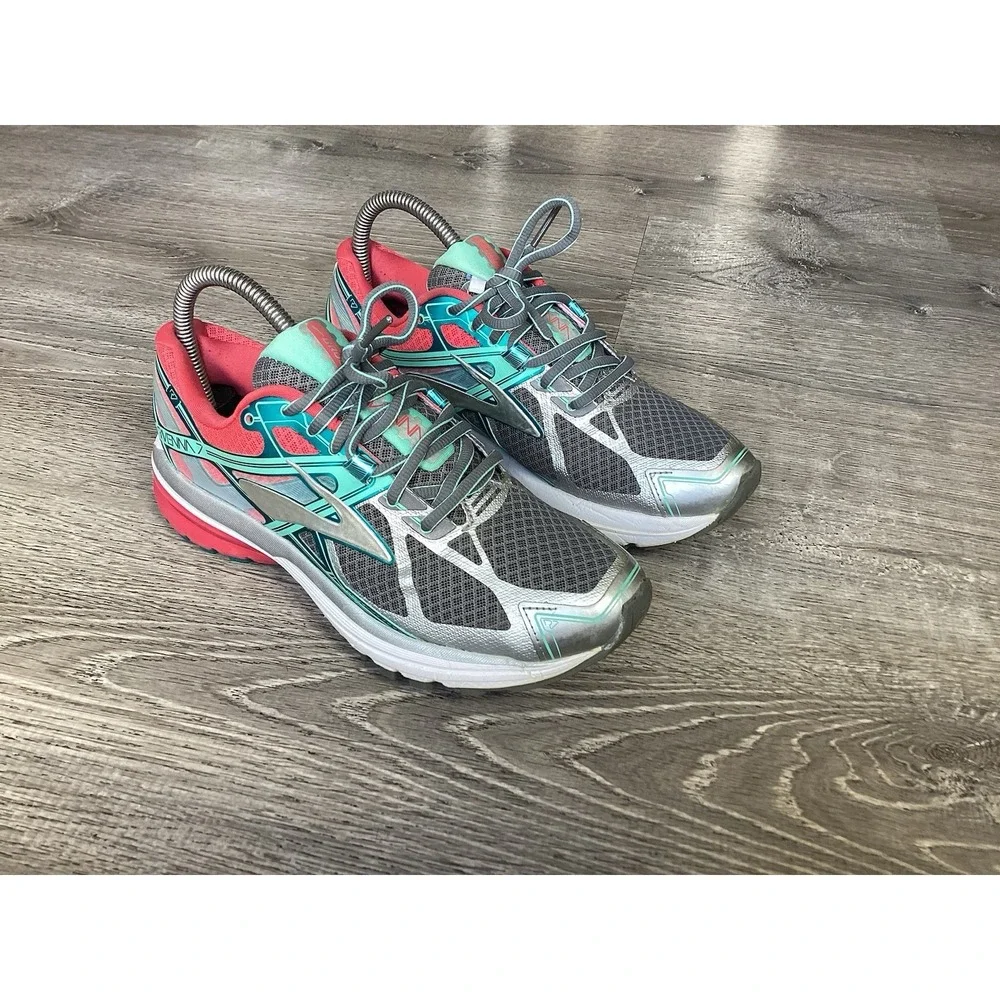 Brooks Ravenna 7 Running Sneakers Womens Size 7.5 B Grey Pink Teal 1202081B127